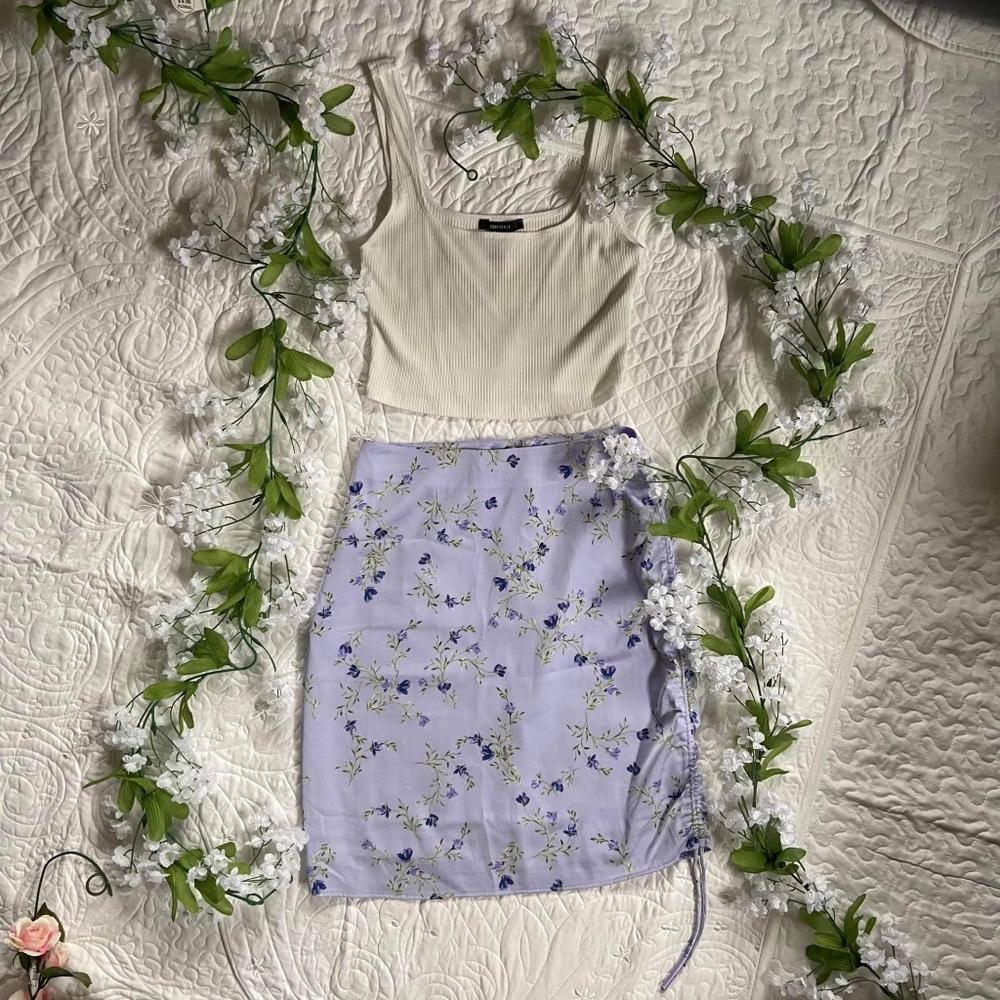 Purplr floral skirt